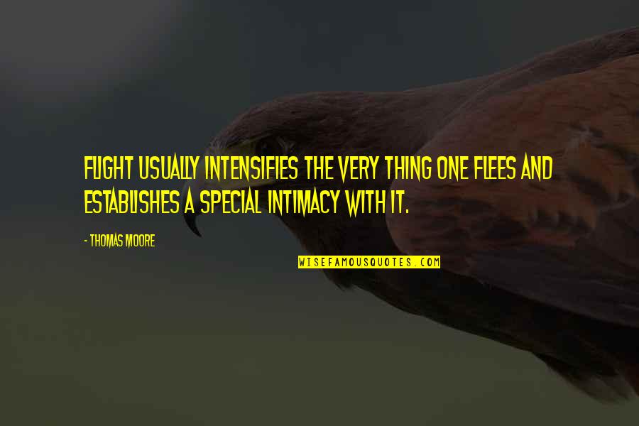 Vasia Resort Quotes By Thomas Moore: Flight usually intensifies the very thing one flees Vasia Resort Quotes By Thomas Moore: Flight usually intensifies the very thing one flees