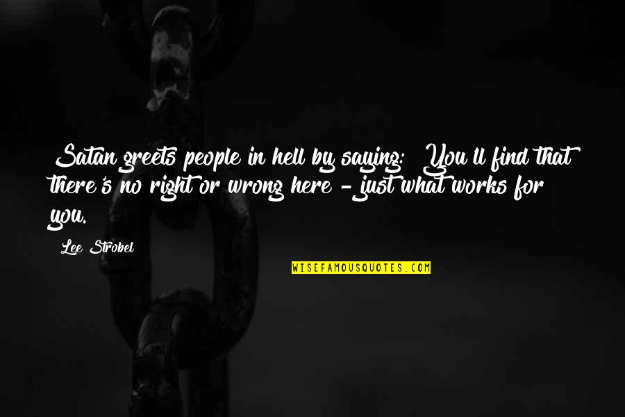 Vasilios Mathews Quotes By Lee Strobel: Satan greets people in hell by saying: "You'll Vasilios Mathews Quotes By Lee Strobel: Satan greets people in hell by saying: "You'll