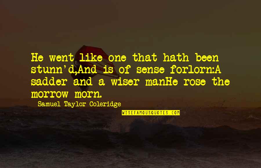 Vasiliy Lanovoy Quotes By Samuel Taylor Coleridge: He went like one that hath been stunn'd,And Vasiliy Lanovoy Quotes By Samuel Taylor Coleridge: He went like one that hath been stunn'd,And