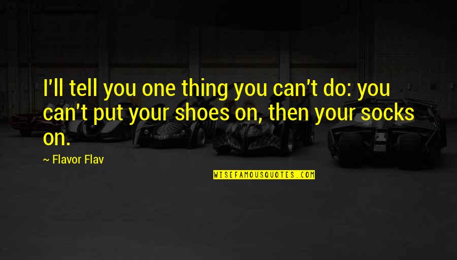 Vasilopoulos Quotes By Flavor Flav: I'll tell you one thing you can't do: Vasilopoulos Quotes By Flavor Flav: I'll tell you one thing you can't do: