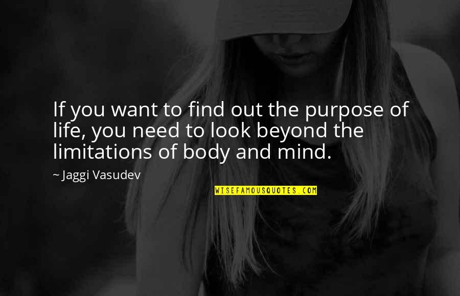 Vaskas Complex Quotes By Jaggi Vasudev: If you want to find out the purpose