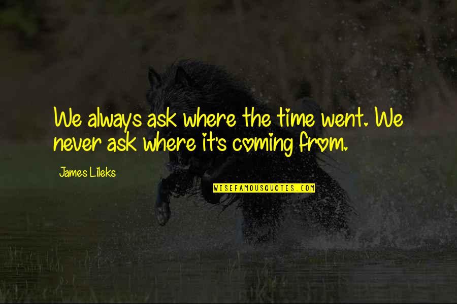Vassanji Wiz101 Quotes By James Lileks: We always ask where the time went. We