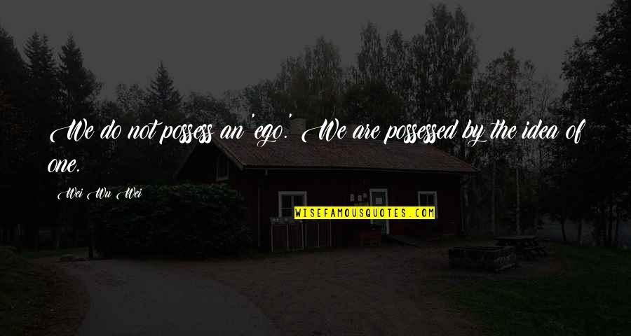 Vassault Quotes By Wei Wu Wei: We do not possess an 'ego.' We are