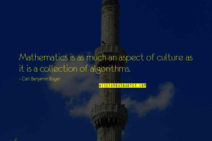 Vasudha Narayanan Quotes By Carl Benjamin Boyer: Mathematics is as much an aspect of culture Vasudha Narayanan Quotes By Carl Benjamin Boyer: Mathematics is as much an aspect of culture