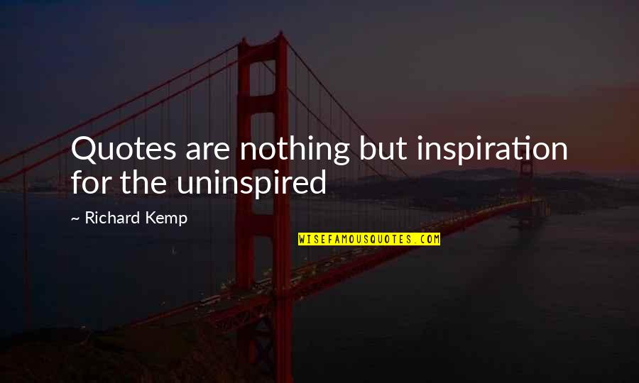 Vasul Cu Caracatita Quotes By Richard Kemp: Quotes are nothing but inspiration for the uninspired