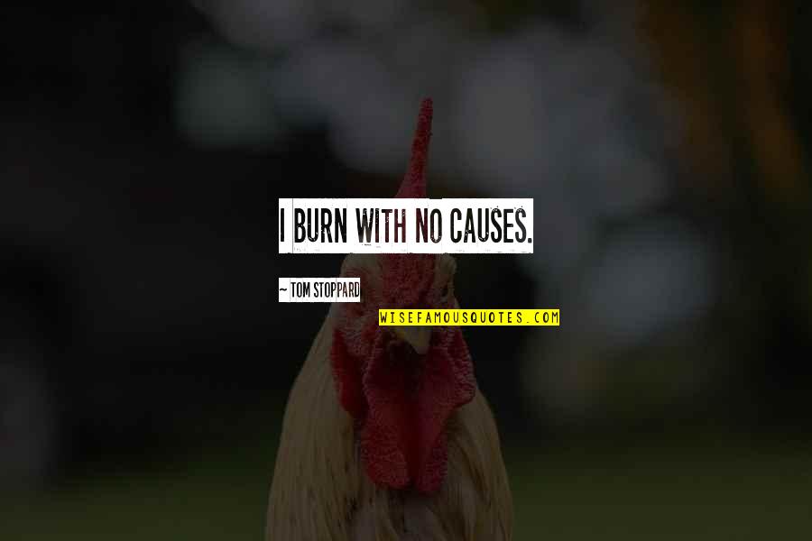 Vaults Quotes By Tom Stoppard: I burn with no causes.
