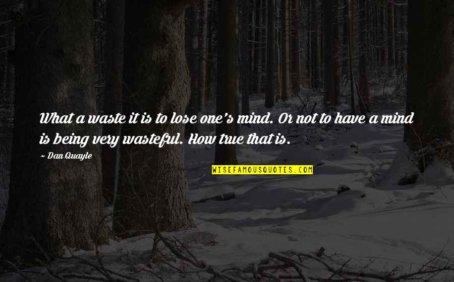 Vaxtang Quotes By Dan Quayle: What a waste it is to lose one's Vaxtang Quotes By Dan Quayle: What a waste it is to lose one's