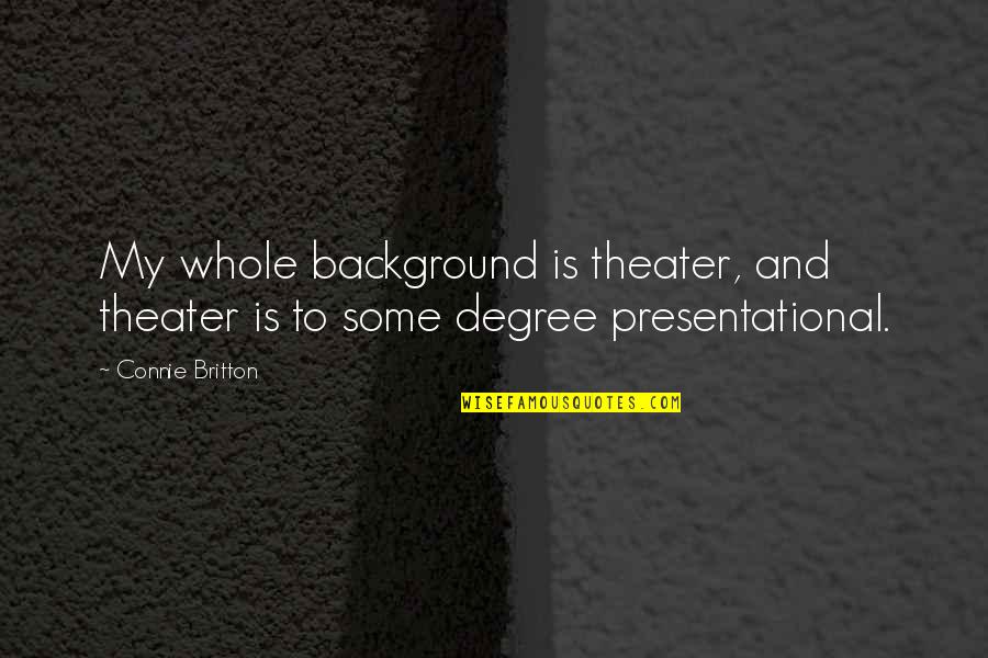 Vb6 String Remove Quotes By Connie Britton: My whole background is theater, and theater is