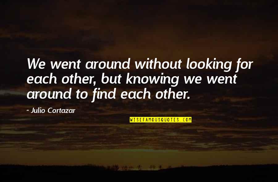 Vce Identity And Belonging Quotes By Julio Cortazar: We went around without looking for each other,