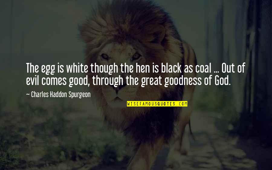 Vcorx Quote Quotes By Charles Haddon Spurgeon: The egg is white though the hen is Vcorx Quote Quotes By Charles Haddon Spurgeon: The egg is white though the hen is