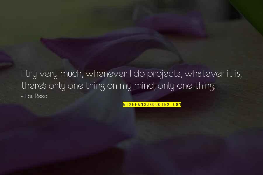 Vecchia Pizza Quotes By Lou Reed: I try very much, whenever I do projects, Vecchia Pizza Quotes By Lou Reed: I try very much, whenever I do projects,
