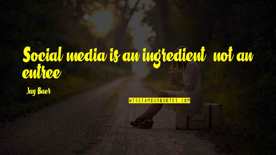 Vechiul Regat Quotes By Jay Baer: Social media is an ingredient, not an entree.