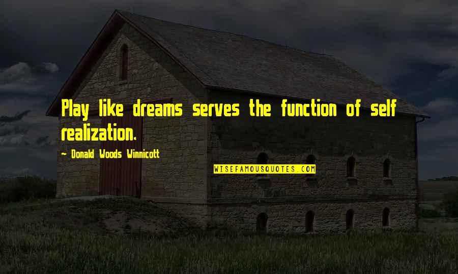 Vecoma Quotes By Donald Woods Winnicott: Play like dreams serves the function of self
