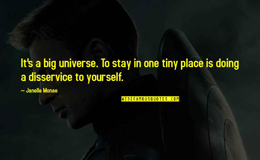 Veejays Quotes By Janelle Monae: It's a big universe. To stay in one
