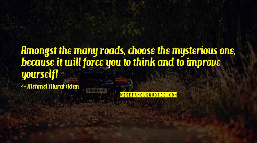 Veemon Quotes By Mehmet Murat Ildan: Amongst the many roads, choose the mysterious one,