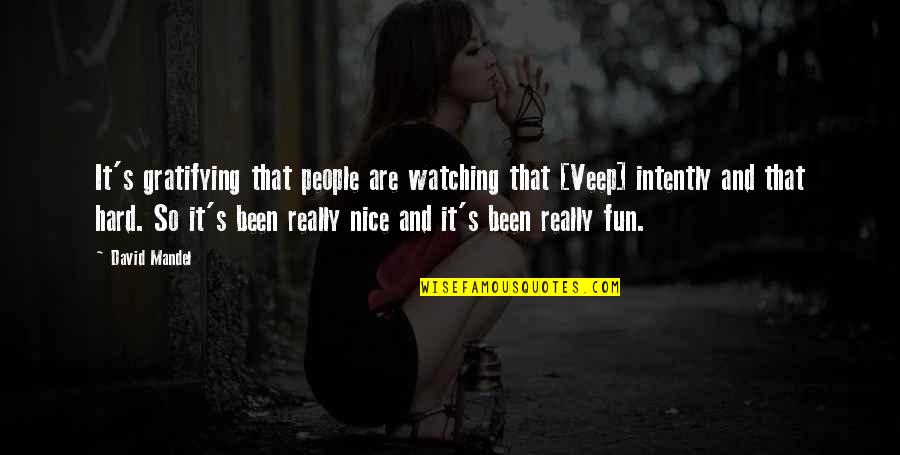Veep Best Quotes By David Mandel: It's gratifying that people are watching that [Veep]