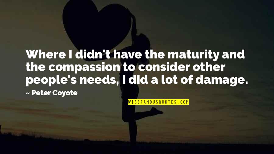 Veer Abhimanyu Quotes By Peter Coyote: Where I didn't have the maturity and the