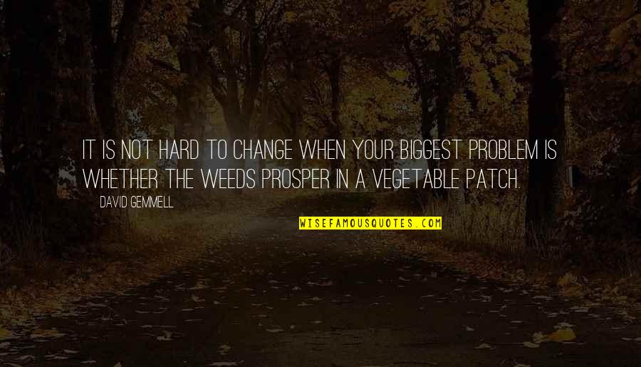Vegetables Quotes By David Gemmell: It is not hard to change when your