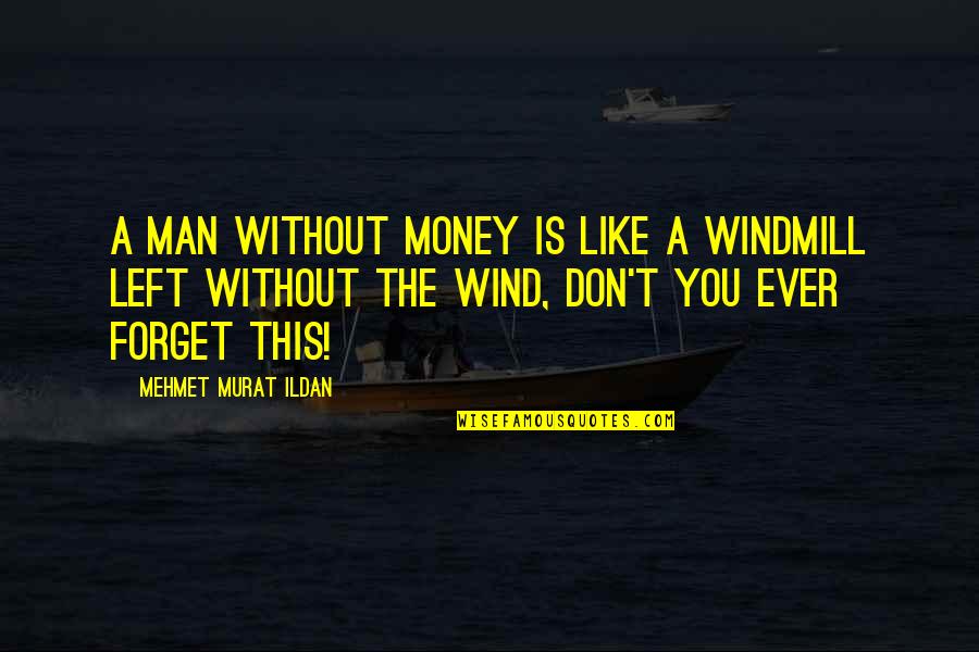 Vegetates Quotes By Mehmet Murat Ildan: A man without money is like a windmill