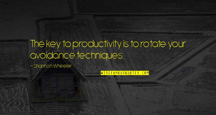 Velata Fondue Quotes By Shannon Wheeler: The key to productivity is to rotate your Velata Fondue Quotes By Shannon Wheeler: The key to productivity is to rotate your