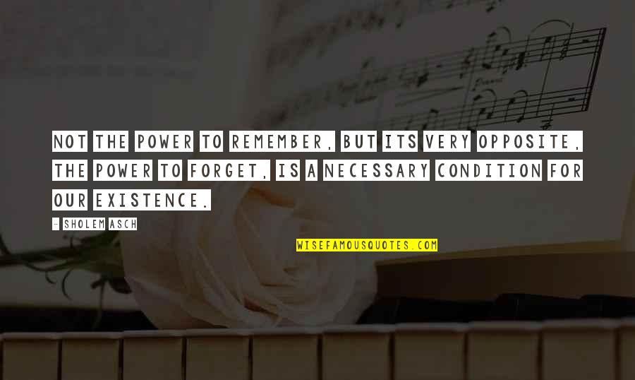 Velchevo Quotes By Sholem Asch: Not the power to remember, but its very Velchevo Quotes By Sholem Asch: Not the power to remember, but its very