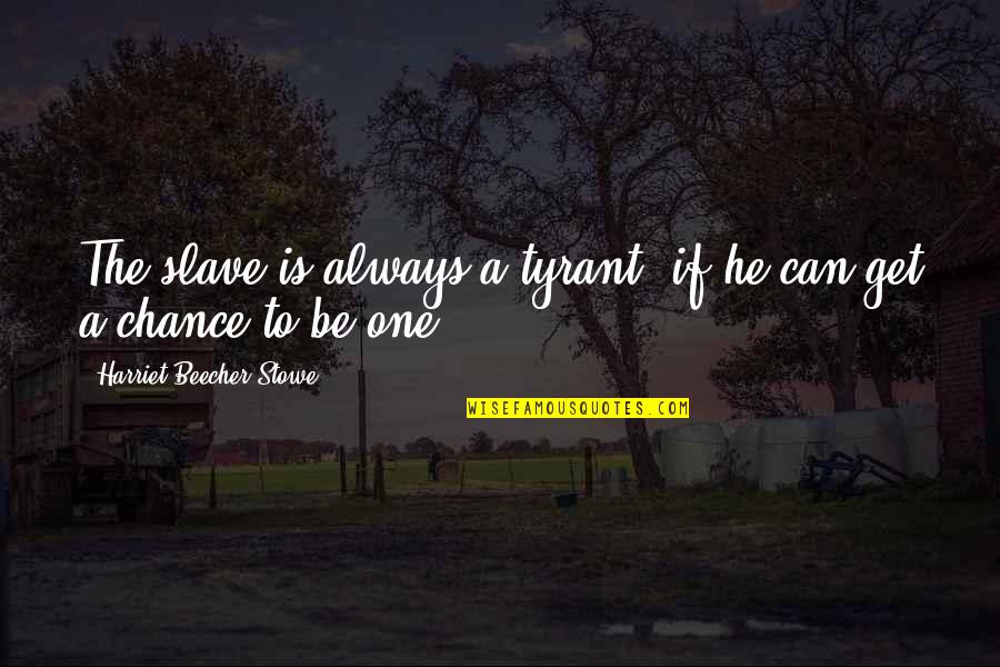 Velcro Straps Quotes By Harriet Beecher Stowe: The slave is always a tyrant, if he Velcro Straps Quotes By Harriet Beecher Stowe: The slave is always a tyrant, if he