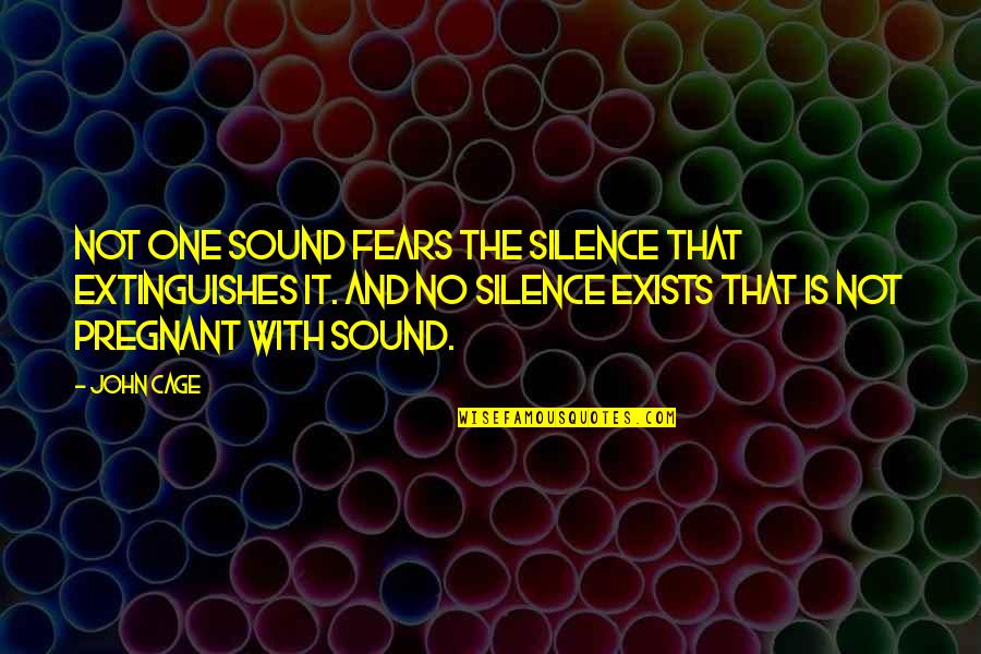 Velikosti Podprsenek Quotes By John Cage: Not one sound fears the silence that extinguishes