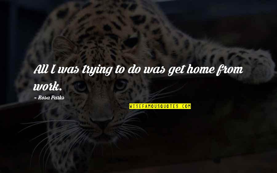 Vellimi Quotes By Rosa Parks: All I was trying to do was get Vellimi Quotes By Rosa Parks: All I was trying to do was get