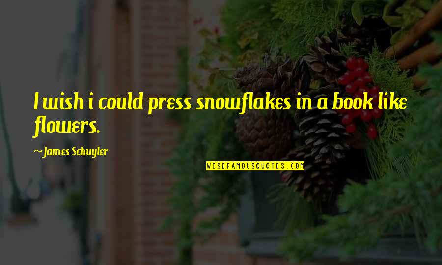 Velrios Quotes By James Schuyler: I wish i could press snowflakes in a Velrios Quotes By James Schuyler: I wish i could press snowflakes in a