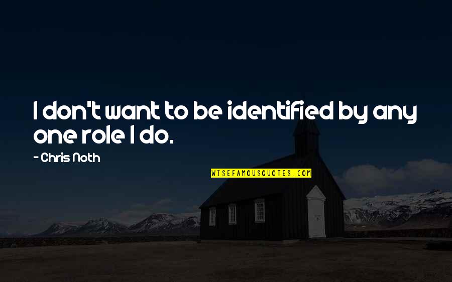Venal Texture Quotes By Chris Noth: I don't want to be identified by any Venal Texture Quotes By Chris Noth: I don't want to be identified by any