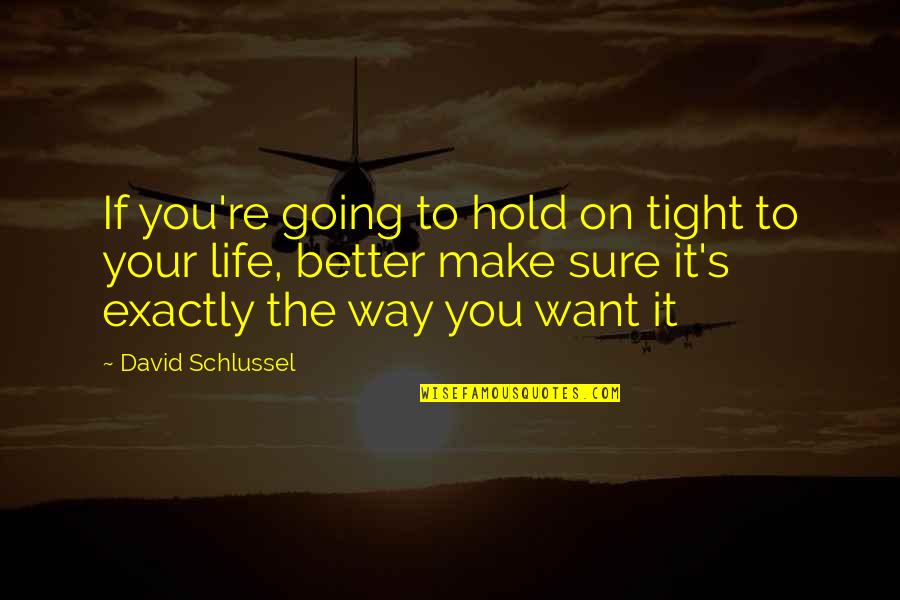 Venanzi Sweaters Quotes By David Schlussel: If you're going to hold on tight to Venanzi Sweaters Quotes By David Schlussel: If you're going to hold on tight to