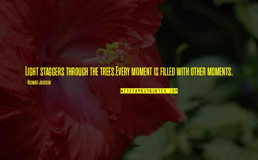 Vendita Auto Quotes By Richard Jackson: Light staggers through the trees.Every moment is filled