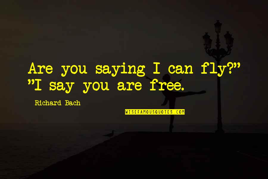 Vendran Tiempos Quotes By Richard Bach: Are you saying I can fly?" "I say