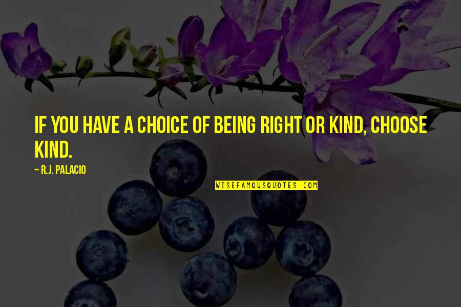 Venecia Wikipedia Quotes By R.J. Palacio: If you have a choice of being right Venecia Wikipedia Quotes By R.J. Palacio: If you have a choice of being right
