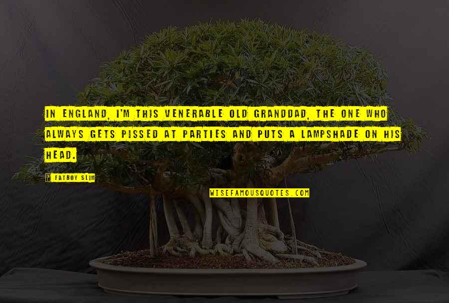 Venerable Quotes By Fatboy Slim: In England, I'm this venerable old granddad, the