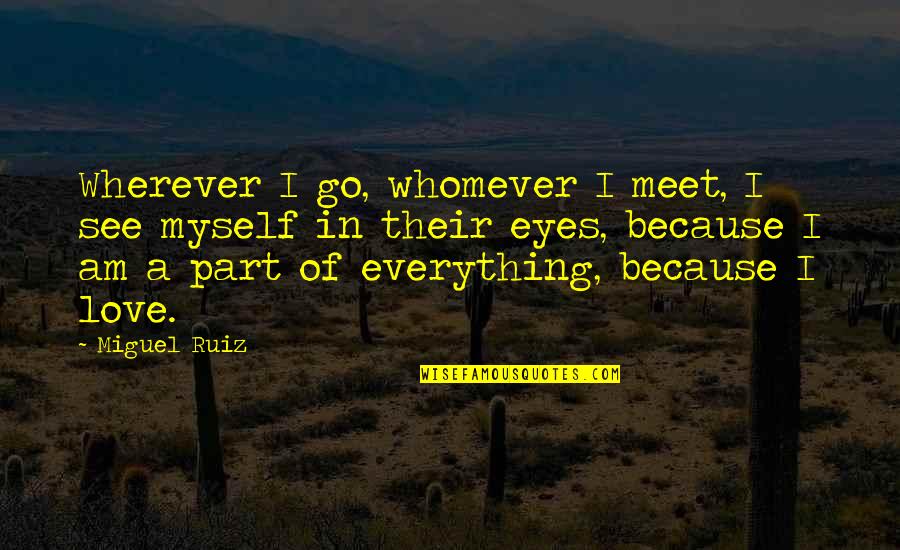 Vengeance Is The Lords Quotes By Miguel Ruiz: Wherever I go, whomever I meet, I see Vengeance Is The Lords Quotes By Miguel Ruiz: Wherever I go, whomever I meet, I see