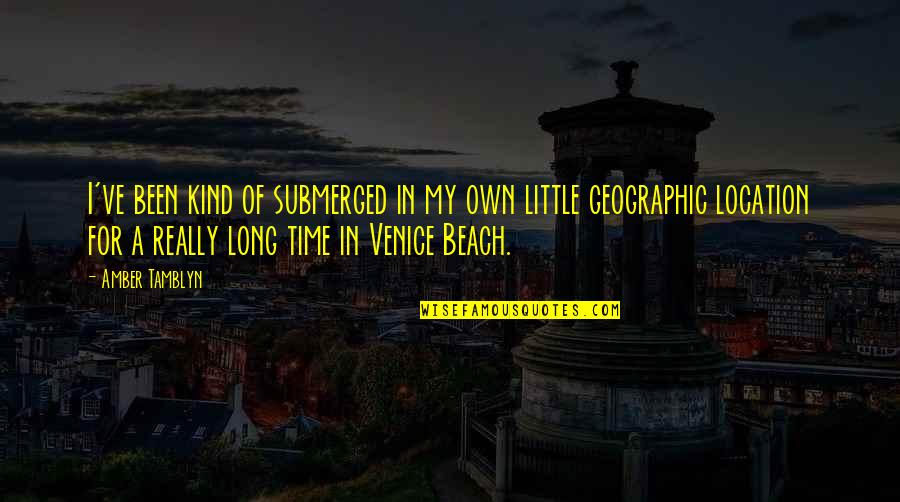 Venice Quotes By Amber Tamblyn: I've been kind of submerged in my own