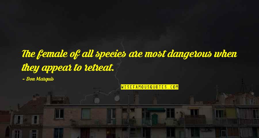 Venillasuite Quotes By Don Marquis: The female of all species are most dangerous