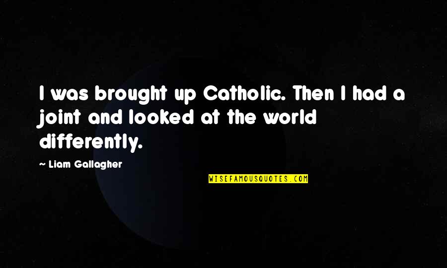 Vennilave Quotes By Liam Gallagher: I was brought up Catholic. Then I had