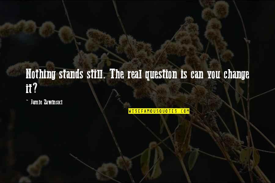 Vent To God Quotes By Jamie Zawinski: Nothing stands still. The real question is can