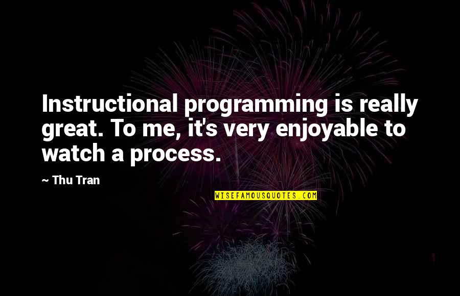 Ventilating Fan Quotes By Thu Tran: Instructional programming is really great. To me, it's Ventilating Fan Quotes By Thu Tran: Instructional programming is really great. To me, it's