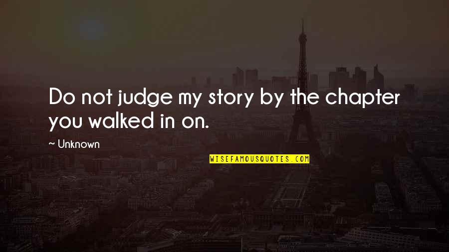 Venzer Unblocked Quotes By Unknown: Do not judge my story by the chapter