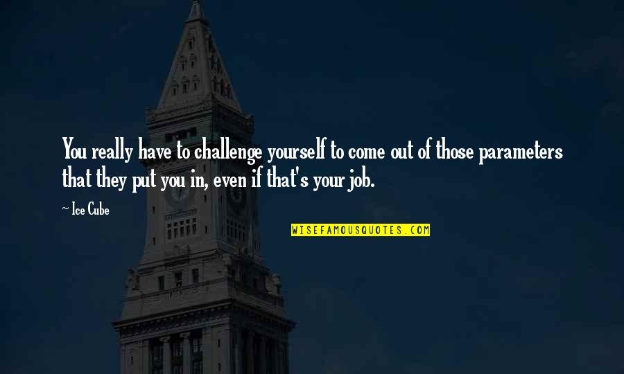 Verantwortlich Sein Quotes By Ice Cube: You really have to challenge yourself to come