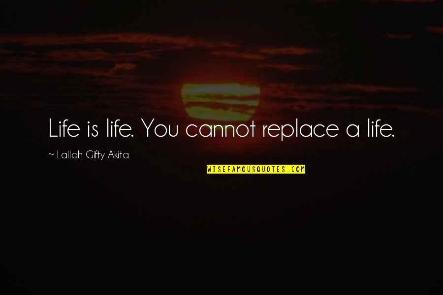 Verbal Abuse Inspirational Quotes By Lailah Gifty Akita: Life is life. You cannot replace a life.