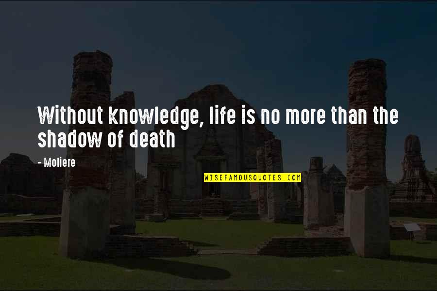 Verbal Abuse Inspirational Quotes By Moliere: Without knowledge, life is no more than the