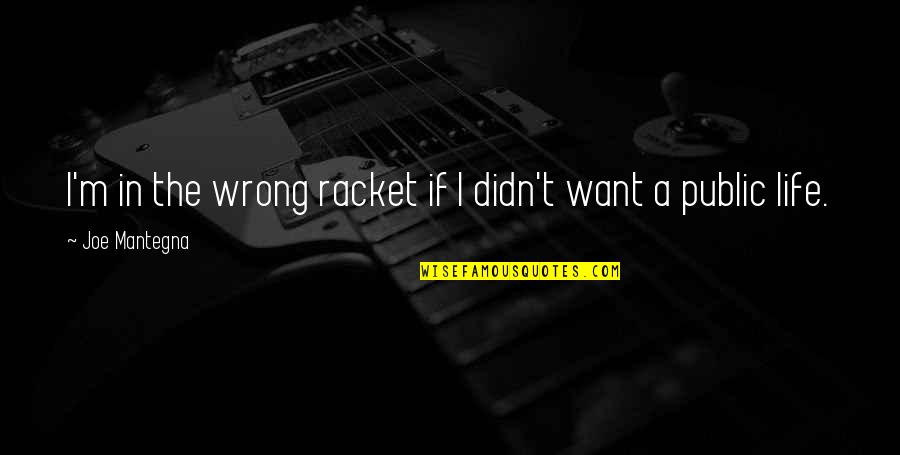 Verbalization And Visualization Quotes By Joe Mantegna: I'm in the wrong racket if I didn't Verbalization And Visualization Quotes By Joe Mantegna: I'm in the wrong racket if I didn't