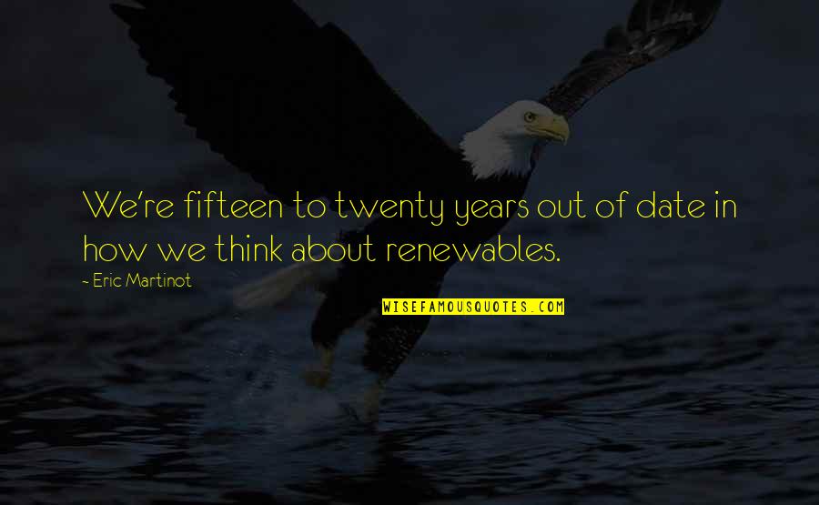 Verbosity Antonym Quotes By Eric Martinot: We're fifteen to twenty years out of date