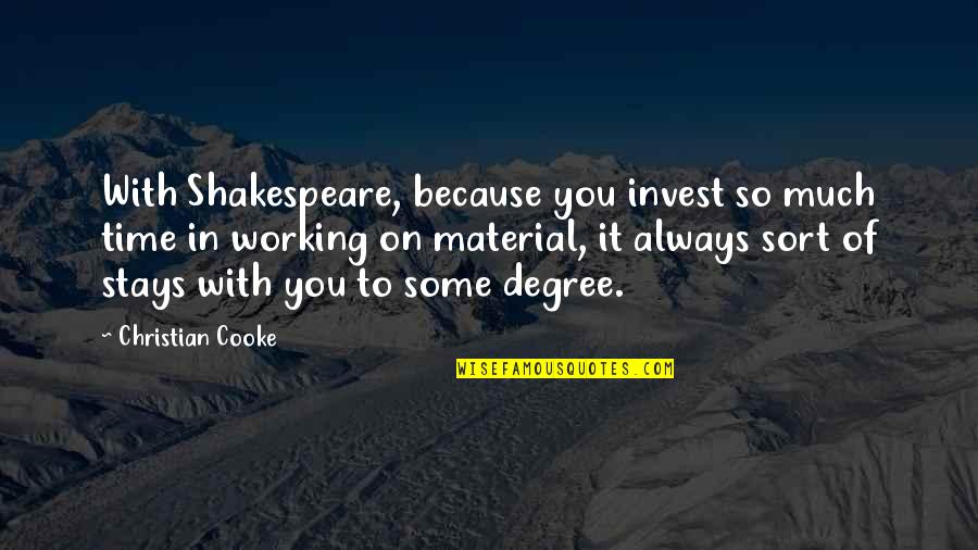 Verdict Synonym Quotes By Christian Cooke: With Shakespeare, because you invest so much time Verdict Synonym Quotes By Christian Cooke: With Shakespeare, because you invest so much time