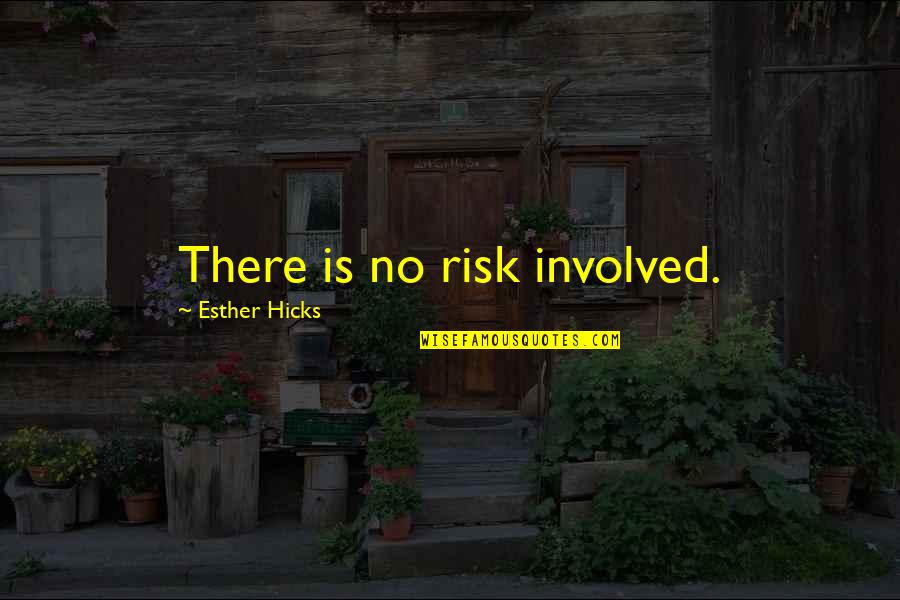 Verdriet Verwerken Quotes By Esther Hicks: There is no risk involved.