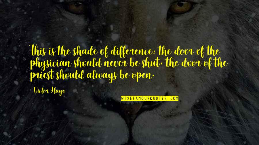 Vereb Lyi Vikt Ria Quotes By Victor Hugo: This is the shade of difference: the door